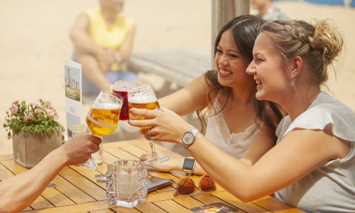 Proost bij Strandpaviljoen de Panta Rhei in Vlissingen langs de Zeeuws kust